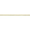 14k Yellow Gold 6 inch 1.75 mm Handmade Diamond-cut Rope Chain Bracelet