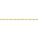 14k Yellow Gold 6 inch 2.00 mm Handmade Diamond-cut Rope Chain Bracelet