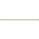 14k Yellow Gold 8 inch 2.25 mm Handmade Regular Rope Chain Bracelet
