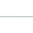 14k White Gold 7 inch 2.00 mm Handmade Diamond-cut Rope Chain Bracelet