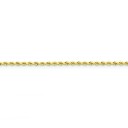 14k Yellow Gold 8 inch 2.50 mm Handmade Diamond-cut Rope Chain Bracelet