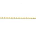 14k Yellow Gold 8 inch 2.50 mm Handmade Regular Rope Chain Bracelet