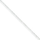 10k White Gold 18 inch 0.50 mm  Rope Collar Necklace