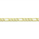 10k Yellow Gold 8 inch 6.75 mm Light Figaro Chain Bracelet