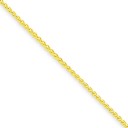10k Yellow Gold 9 inch 1.00 mm  Spiga Ankle Bracelet