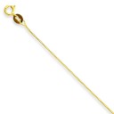 14k Yellow Gold 18 inch 0.50 mm  Box Collar Necklace