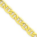 14k Yellow Gold 7 inch 5.10 mm Lightweight Anchor Chain Bracelet