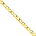 14k Yellow Gold 7 inch 7.00 mm Light Curb Chain Bracelet