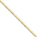 14k Yellow Gold 8 inch 3.00 mm Concave Anchor Chain Bracelet