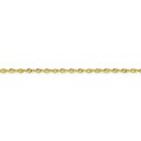14k Yellow Gold 7 inch 2.90 mm Extra Light Diamond-cut Rope Chain Bracelet