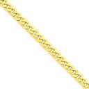 14k Yellow Gold 8 inch 10.00 mm Flat Beveled Curb Chain Bracelet