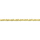 14k Yellow Gold 7 inch 3.00 mm Flat Wheat Chain Bracelet