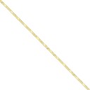 14k Yellow Gold 8 inch 3.00 mm Concave Open Figaro Chain Bracelet
