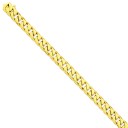 14k Yellow Gold 8 inch 9.80 mm Hand-polished Link Chain Bracelet