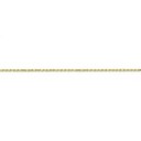 14k Yellow Gold 6 inch 1.40 mm Machine Made Diamond-cut Rope Chain Bracelet