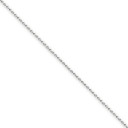 14k White Gold 16 inch 0.80 mm Diamond-cut Spiga Choker Necklace
