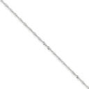 14k White Gold 14 inch 1.10 mm  Singapore Choker Necklace