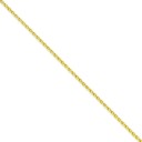 14k Yellow Gold 7 inch 2.50 mm Parisian Wheat Chain Bracelet