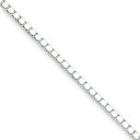 Sterling Silver 7 inch 1.90 mm  Box Chain Bracelet