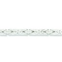 Sterling Silver 8 inch 6.00 mm  Byzantine Chain Bracelet
