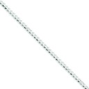Sterling Silver 8 inch 4.00 mm Pave Curb Chain Bracelet