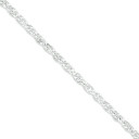 Sterling Silver 7 inch 5.00 mm Hollow Loose Rope Chain Bracelet