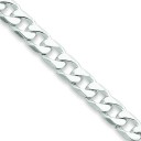Sterling Silver 7 inch 6.50 mm  Curb Chain Bracelet