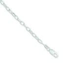Sterling Silver 8 inch 3.50 mm Fancy Patterned Rolo Chain Bracelet