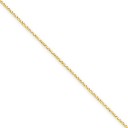 14k Yellow Gold 16 inch 0.95 mm  Box Choker Necklace