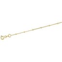 14k Yellow Gold 16 inch 1.00 mm Bead Curb Choker Necklace