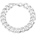 Sterling Silver 8 inch 12.30 mm  Curb Chain Bracelet