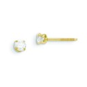 3mm Synthetic Spinel Earrings in 14k Yellow Gold