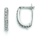 Diamond Fascination Leverback Hoop Earrings in 14k White Gold (0.01 Ct. tw.) (0.01 Ct. tw.)