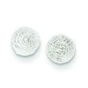 Solid Etched Ball Earrings in Sterling Silver