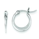Flat Hoop Earrings in Sterling Silver