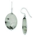 Tourmalinated Quartz Dangle Earrings in Sterling Silver