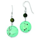 Dyed Howlite Stabilized Chrysocolla Earrings in Sterling Silver