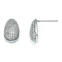 CZ Fancy Post Earrings in Sterling Silver