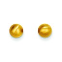 Satin Ball Post Earrings in 14k Yellow Gold