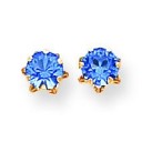 Sapphire Sep Earrings in 14k Yellow Gold
