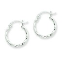 Twist Hoop Earrings in 14k White Gold