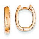 Oval Hinged Hoop Earrings in 14k Rose Gold