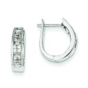 Diamond Hinged Earrings in 14k White Gold
