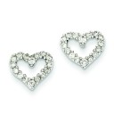 Diamond Heart Earrings in 14k White Gold (0.5 Ct. tw.) (0.5 Ct. tw.)