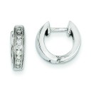 Diamond Complete Hinged Hoop Earrings in 14k White Gold