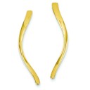 Long Curled Post Earrings in 14k Yellow Gold