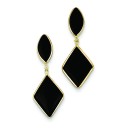 Onyx Dangle Earrings in 14k Yellow Gold