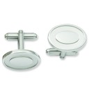 Oval Engraveable Area Cuff Links in Non Metal