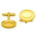 Oval Engraveable Area Cuff Links in Non Metal