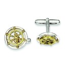 Sailor Wheel Cuff Links in Sterling Silver
